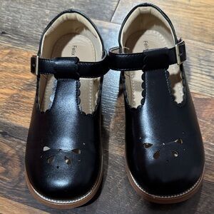 Elegant Black Kids Dress Shoes with Buckle